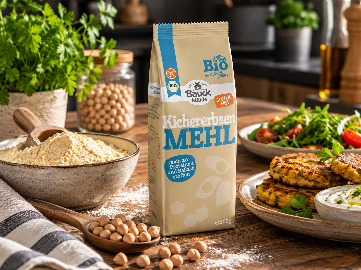 Bezlepková CIZRNOVÁ MOUKA veganská BIO 500 g - Bauck